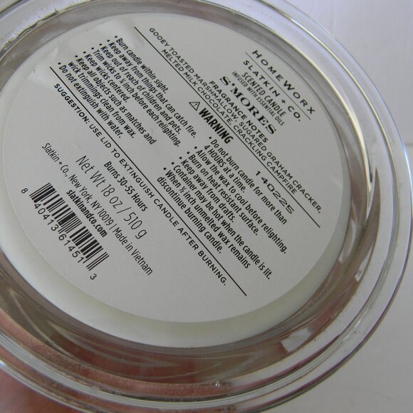 NEW HomeWorx by Slatkin + Co.  18oz Smores CANDLE - Picture 3 of 3